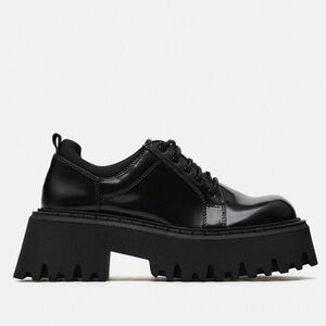 lug sole derby shoes black